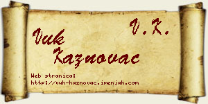 Vuk Kaznovac vizit kartica